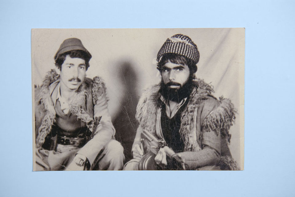 An old photograph of two peshmerga from Kurdish Iraq. The rebel movement that began in earnest in the late 1960's and 1970's, saw new momentum with the fall of Saddam Hussein in 2003.