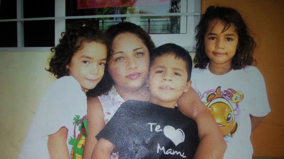 Veronica Zepeda and her children.