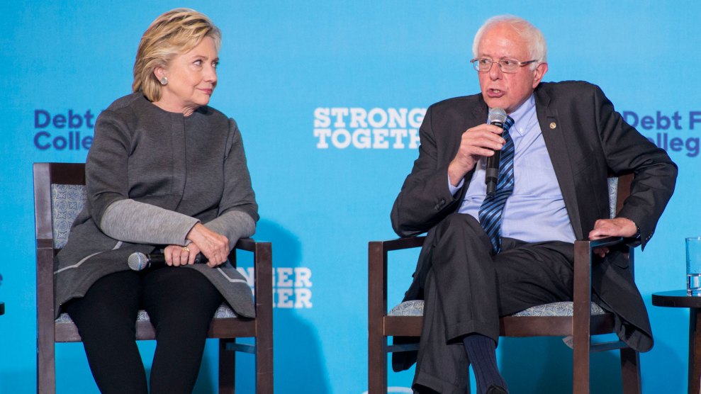 Clinton and Sanders