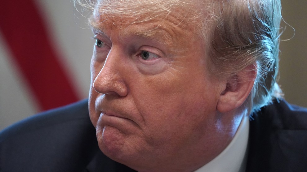 President Donald Trump makes remarks during a meeting of the White House Opportunity and Revitalization Council on April 4, 2019.