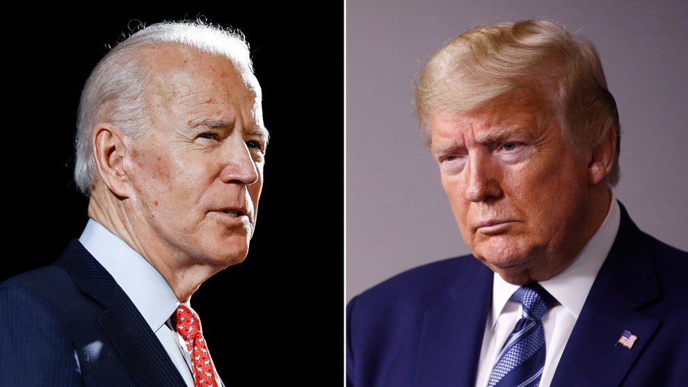 Biden and Trump headshots