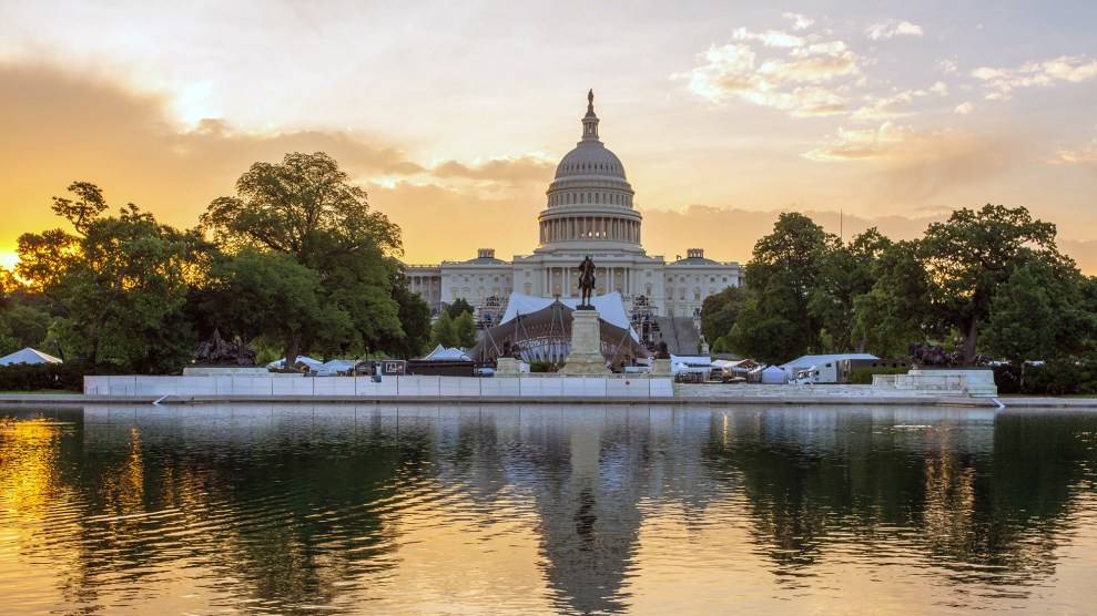 Sunrise over the Capitol dome
