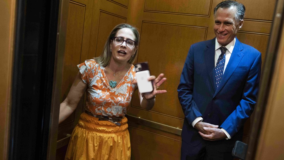 Kyrsten Sinema and Mitt Romney