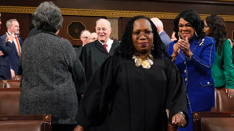 Judge Ketanji Brown Jackson arrives at 2023's State of the Union address.