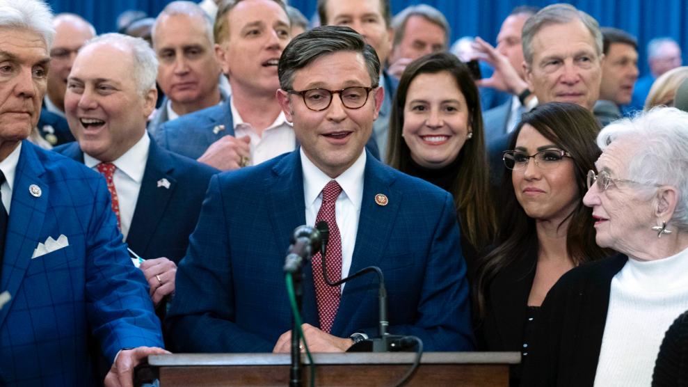 Rep. Mike Johnson, R-La., speaks after he was chosen as the Republicans latest nominee for House speaker at a Republican caucus meeting at the Capitol in Washington