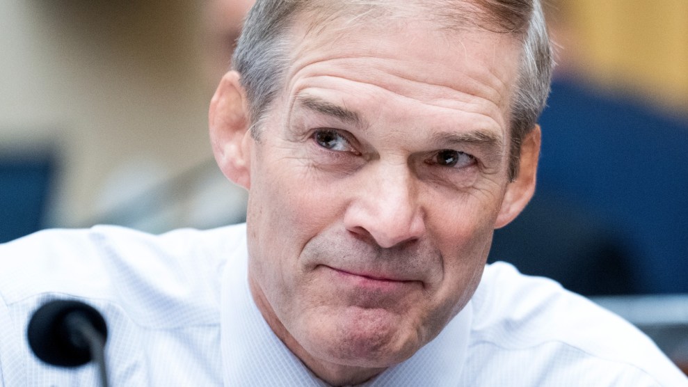 Jim Jordan's face in a close-up