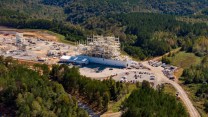 An aerial view of Warrior Met's Blue Creek Mine No. 1 construction site.