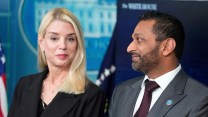 Attorney General Pam Bondi and FBI director Kash Patel
