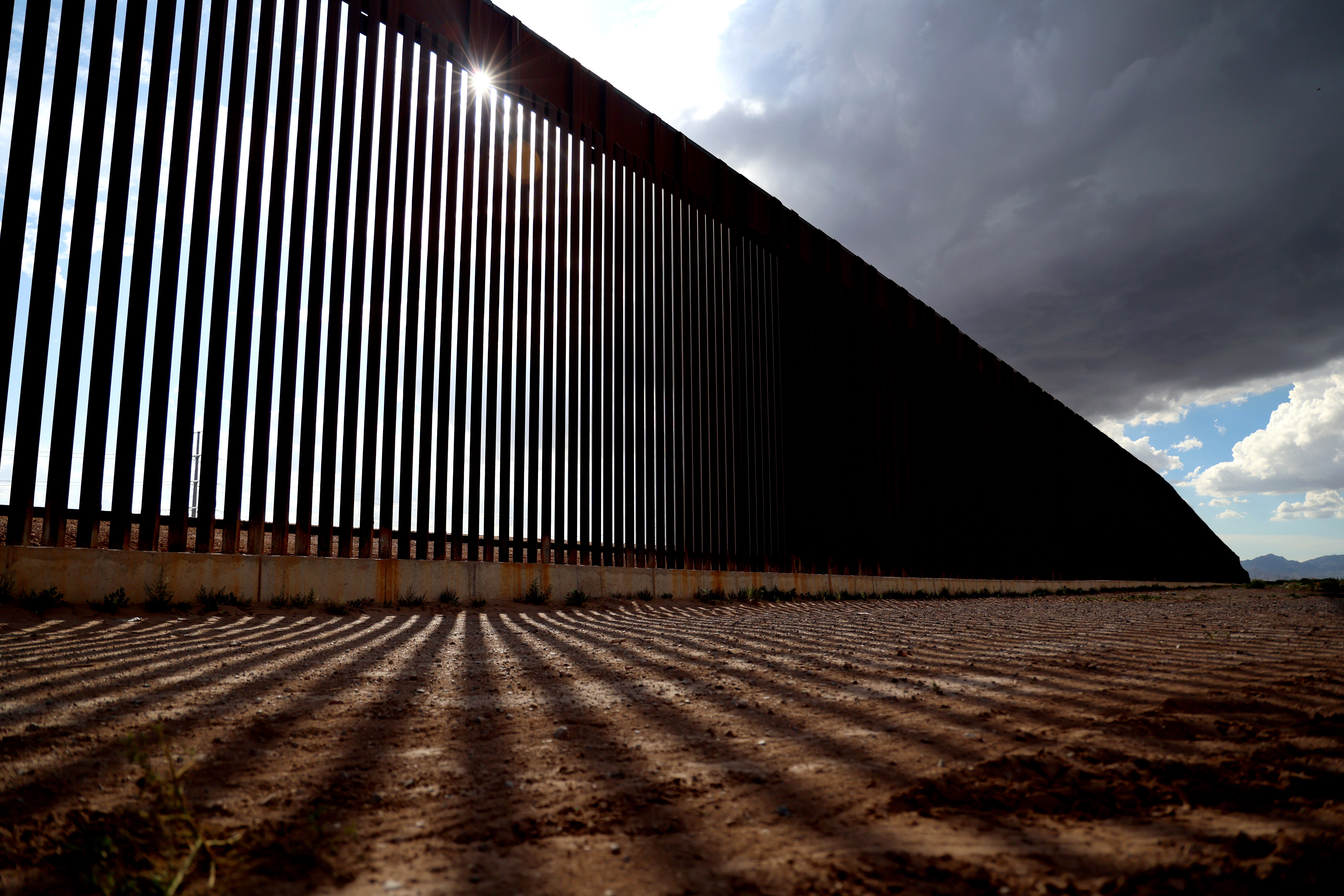 The border wall from El Paso, Texas.