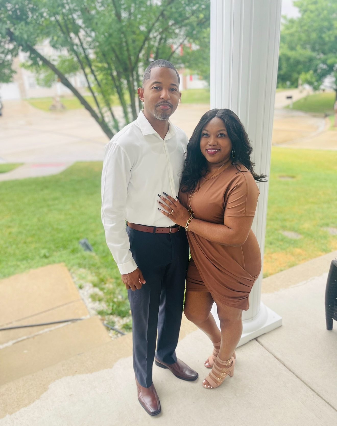 Army veteran Marlon Parris and his wife, Tanisha Hartwell-Parris pose for a photo together. 