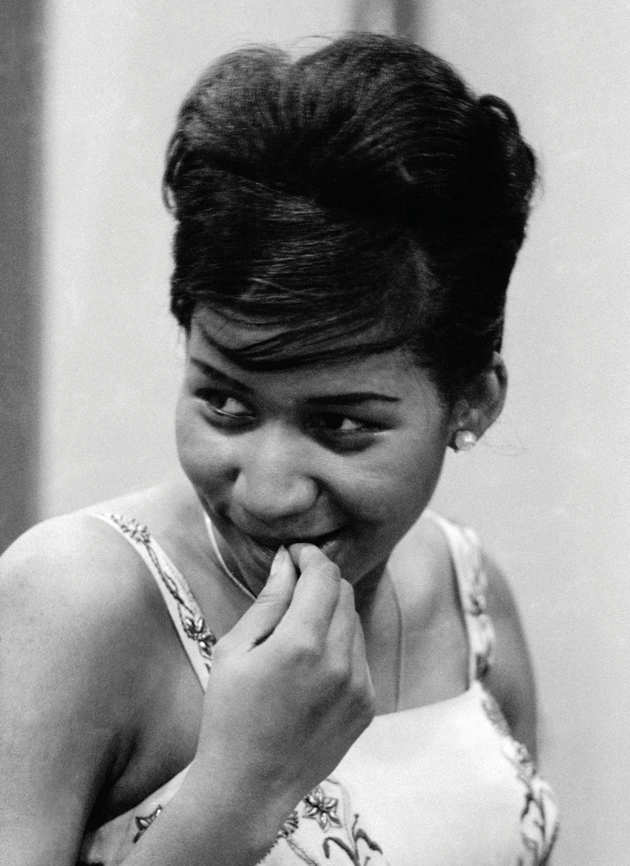 Aretha Franklin recording the first sides for Columbia, New York City, August 1960.