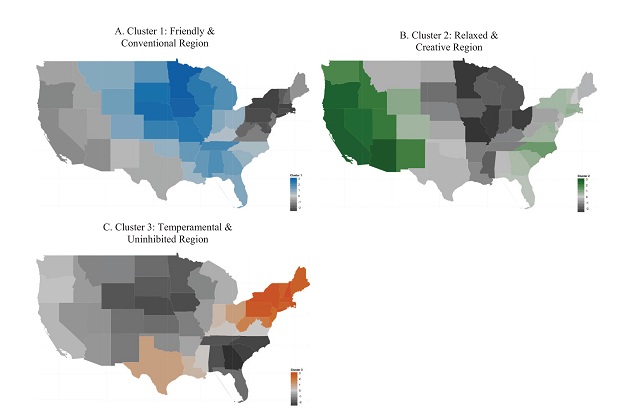 The three personality regions of the U.S.
