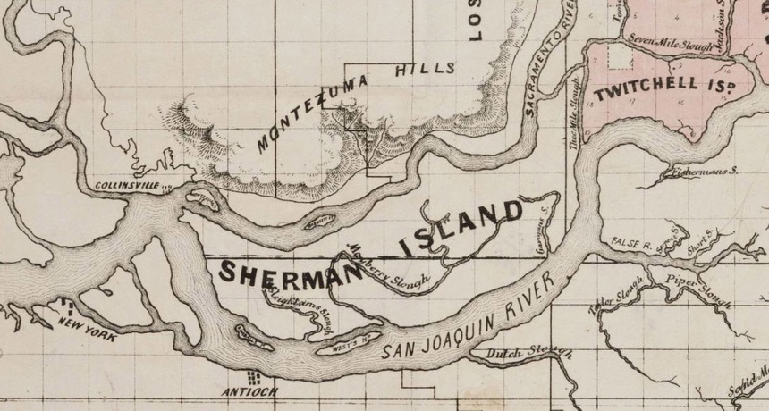 Sherman Island historical map
