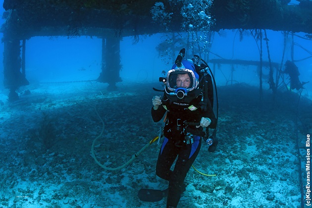 Sylvia Earle diving, TK location.