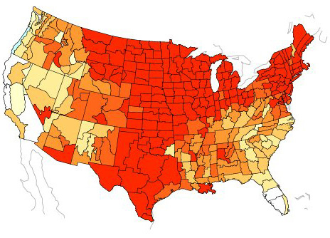 Annual temperature departures for the years 2006 NOAA Earth System Research Laboratory