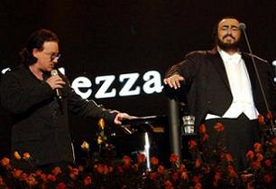 Bono and Pavarotti