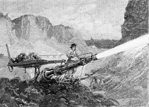 minor with hydraulic cannon