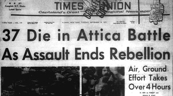 1971 Attica uprising headline
