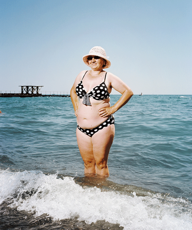 Tatyana Mikhailovna Trubina, 49, on holiday. Sochi, 2011. 